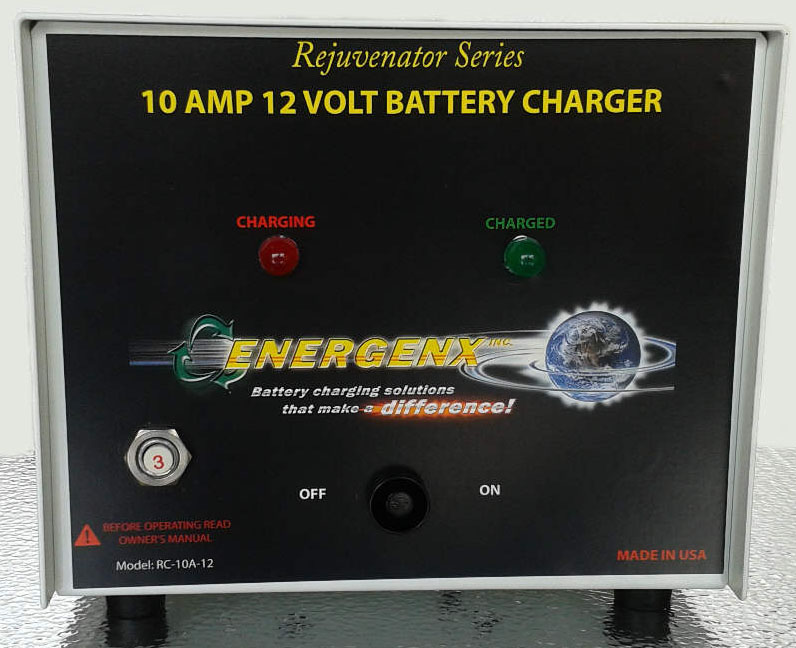 10 Amp 12 Volt Lead Acid Battery Charger-Rejuvenator 120 ...
